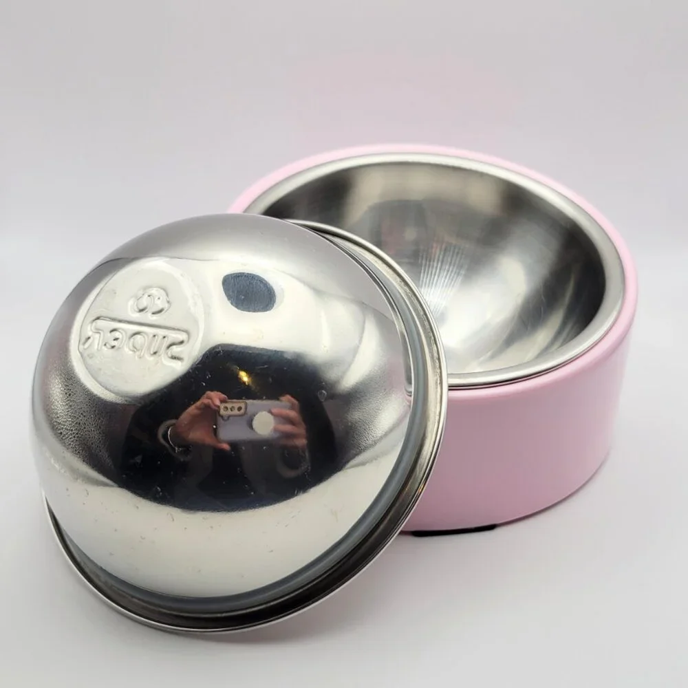 Pink Slanted Dog Bowl, Non-Skid & Non-Spill, Small